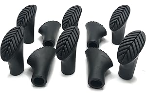 EUROBATT 10X Gummipuffer Ersatzfüße für Nordic Walking Stöcke Pads schwarz