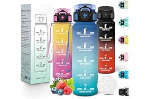 Motswedi Botella agua Niños, 500 ml Reutilizable, Cantimplora Infantil, a Prueba de Fugas, Botellas de agua para Niños, Sin BPA, Cantimplora para Escuela, Gym, Yoga, Oficina, Azul Verde