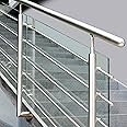 Stairs Railing for Outdoor Concrete Steps Wall Mount - Modern Stainless Steel Grab Bar With Brackets, Garage/Patio/Balcony (Size : Length 80cm(31.5 inch))