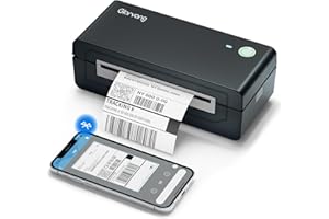 Gloryang Bluetooth Thermal Shipping Label Printer, 4X6 Inkless Label Printer for iOS, Android, Laptop, Wireless Printer for Small Business, Compatible with Amazon, UPS, Shopify, Black