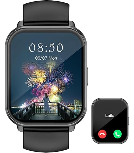 Puqo Montre Connectée Homme Femme Avec Appel Bluetooth, 1.95" HD