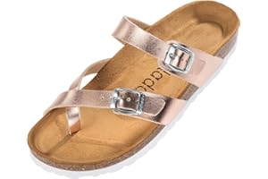 Palado Pantoletten Damen Cres Matt - elegante Sandalen Made in Spain - bequeme Hausschuhe mit Kork-Fußbett - modische Sommerschuhe