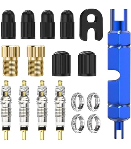 Ventilschlüssel Für Fahrrad & Auto - Mit SV Ventileinsätzen In Blau
