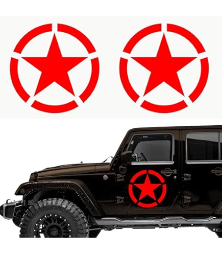 La Ruotante Set Di 2 Adesivi Stella Militare Vintage Distrutta US - Foto 4