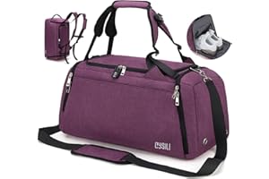 CySILI®Sac de Sport avec Sac à Dos et Compartiment à Chaussures – Compartiment Humide&Cadenas à Combinaison – Sac de Fitness pour Homme et Femme-42L Gym-Travel Bag & Duffel Bag