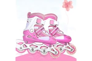 YIFAA Rollers en Ligne à Taille Réglable Patins pour Enfants, Adolescents, Adultes, Débutants