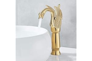 Saeuwtowy grifo baño oro latón sólido grifo montado cubierta
