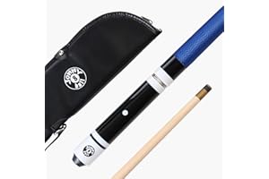 Jonny 8 Ball Hardwood 4 Piece Adjustable Snooker Pool Cue and Padded Soft Case Set with 4 x 11mm Screw Tips
