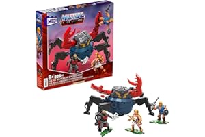 MEGA Masters of the Universe She-Ra vs Hordak i Monstroid MOTU Zabawka kolekcjonerska dla fanów, pojazd do zbudowania, figurka Księcia Adama, dla dzieci od 8 roku życia, HFF27