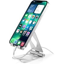 Supporto Universale Per Telefono E Tablet ARFUKA – Regolabile E Pieghevole – Materiale ABS E Alluminio – Per Casa, Ufficio, Cucina