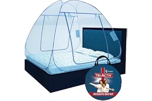 Tri-Activ Mosquito Net for Double Bed I King-Size Premium Machardani by Piramal I 30 GSM I Outdoor I Strong and Durable I Pop