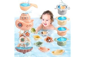 Tesoyzii Jouets de Bain, Jouet Bebe 1 an Jouet Bain Bébé Jouet Enfant 1 2 3 4 Ans Garçon Fille Cadeau Enfant 1-5 Ans Jouet Garcon Fille 1-5 Ans Jeux de Bain Cadeau Fille 1-5 Ans Anniversaire Garcon