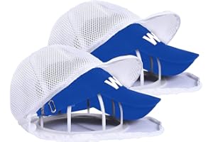 POMUROM Hat Washer Cage, 2 Pieces Baseball Cap Washing Cage, Hat Washer for Washing Machine, Hat Cleaner for Baseball Caps, Laundry Bag with Removable Hat Frame and Zipper for Cap Underwear Small Clothes