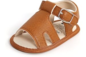 Sehfupoye Toddler Neonati maschi Sandali Scarpe estive in pelle PU Scarpe da primo camminatore Scarpe casual in pelle PU neonato 0-18M