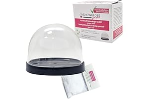 ‎SNOWGLOBE FOR YOU - DO IT YOURSELF Snowglobe-for-You | Bastelset DIY Schneekugel kompabitel mit FIMO mit 1 x Schnee | Do it Yourself Schneekugelset Kunststoff | Form oval 72 x 61mm | Sockel schwarz | 40132