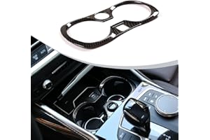 DIYUCAR ABS Chrom Auto Mittelkonsole Cup Dekoration Rahmen Trim für G20 G28 325li 3er Serie 2019 2020 2021 2022 Zubehör (Kohlefaser)