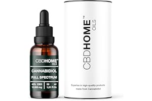 CBD HOME Oils - Aceite con CBD Full Spectrum al 40% - 30 ml - Fórmula con 12.000 mg de Cannabidiol - Base de Coco y Semilla de Cáñamo Ecológico - Fórmula Certificada - Con Omega 3-6-9 - Fabricado UE