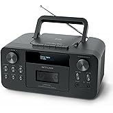 MUSE Tragbares DAB+ Radio mit Bluetooth CD-Player, Kassettenspieler, UKW, Kopfhörer-Eingang, AUX-In, LCD Display, Musik-Strea