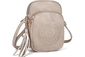 GLITZALL Cross Body Bag, Small Shoulder Bags with Multi Pocket, Tassel Satchel Purse Hollow out, Ladies Phone Bags Fashion