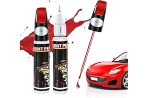 PENRITER 2 Pièces Stylo Retouche Peinture Rouge brillant 24ML, Stylo Réparation des Rayures Auto, Efface Rayure Rouge, Solution Rapide pour Carrosserie, Peinture pour Les Rayures Sur la Voiture