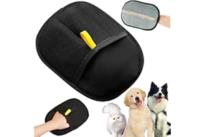 TOUMETT Pet Hair Remover Gloves,Dog Cat Gloves Grooming,Static Removal Glove Double Cleaning Sided for Pets,Magic Brush Pet Hair,Cats Dogs Brush,Versatile Deshedding for Sofa Wipe,Furmingle,Clothes,Carpet,Bed