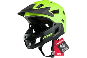 ‎ALPINA Alpina Rupi - Leichter und Sicherer Fullface-Helm für Kinder und Jugendliche, passend für Mountainbike-Einstieg, Abnehmbarer Kinnbügel, Verstellbare Passform, Optimal Belüftung