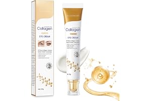 HOUSN Crème Anti Cernes Contour Des Yeux, Crème Anti Rides Au Collagène Et Acide Hyaluronique, Réduit Les Poches, Poches Sous Les Yeux Et Signes De L’Âge, Soin Hydratant À La Glycérine, 20g