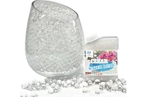 Jacisk Wasserperlen durchsichtig 50.000 Stück Transparent Gelkugeln Hydroperlen Vase Deko, Clear Water Beads Vasenfüller für schwimmende Perlen, schwimmende Kerze Machen, Hochzeit Centerpiece.