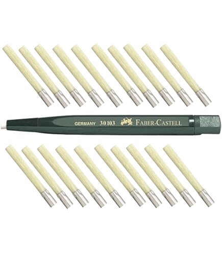 Penna Girevole Faber-Castell Con Gomma Per Vetro - Verde, Incl. 5 Mine