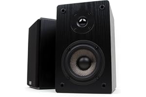 Micca MB42 Regallautsprecher für Heimkino-Surround-Sound, Stereo und Passive Nahfeldmonitore, 2-Wege (Schwarz, Paar)
