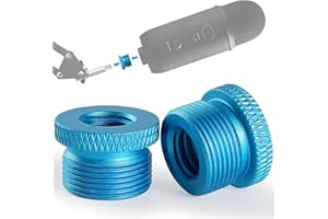 FRGYEE Pack de 2 Adaptadores Roscados de 5/8" Macho a 3/8" Hembra Micro Tornillos para Blue Yeti/Blue Snowball/Blue Yeti X Soporte de Micrófono (Blue)