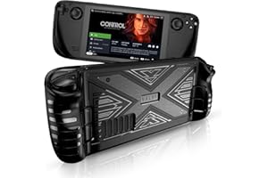 DLseego Custodia Protettiva per Steam Deck, Cover in TPU Compatibile con Console Steam Deck Valve 2021 Antiurto Antiscivolo Antiscivolo Copertura Anti-collisione, Nero X