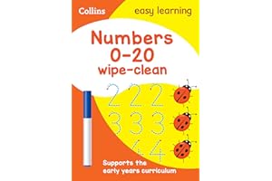 Numbers 0-20 Age 3-5 Wipe Clean Activity Book: The ideal home learning resource packed with number writing and early childhood educational activities (Collins Easy Learning Preschool)