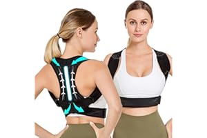 HONLENA Rücken Geradehalter, Verstellbare Rückenstützgürtel Schultergurt haltungskorrektur, Haltungskorrektur Rücken Damen und Herren, zur Unterstützung von Nacken Rücken Schulter, Rückenstabilisator