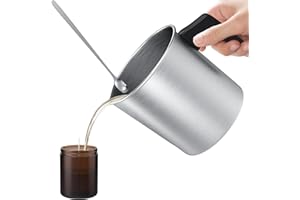 NOPWOK Pot de 1,2 l pour faire fondre la cire, avec cuillère de 15 cm