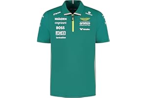 Aston Martin F1 2025 Homme Polo Équipe Vert