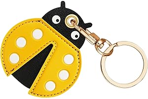 AXFEE Airtag Porte Clé, Mignon PU Étuis pour Apple AirTag, Portable Key Finder pour Clés Enfants Animaux de Compagnie, [ Porte- Clés Contrôle d'Accès] (Airtag Non Inclus)