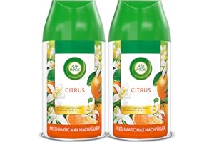 ‎AIR WICK Air Wick Freshmatic Max Raumspray DUO – Nachfüller für den Air Wick Freshmatic Max – Duft: Citrus – 2 x 250 ml Nachfüller Raumduft und Lufterfrischer