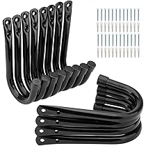 Ganci A J Per Parete - Set 4 Pezzi, Acciaio, Portata 100 Kg Ciascuno, Per Attrezzi E Attrezzature - Foto 3