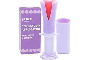 PIXIE CUP Pixie Menstrual Cup Applicator - Inserts Like A Tampon™ - Every Woman Can Now Use Period Cups - Perfect for Long Nails - Self Sanitizer TPE Properties - Travel Case