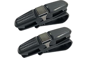 iFreGo 2 Pack Supporto Universale in Pelle per Occhiali da Auto Supporto per Occhiali da Auto, per Occhiali per Visiera da Auto, Occhiali da Auto, Occhiali da Sole con Clip per Biglietti,per Occhiali