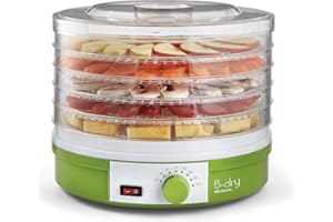 Ariete B-Dry 616, Séchoir et Déshydrateur de Fruits et Légumes, 5 Grilles Amovibles, Température de 35°C à 70°C, 245W, Vert