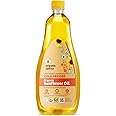 Organic Tattva - Organic Cold Pressed Sunflower Oil 1 Litre Bottle - Unrefined Oil | for Healthy Heart and Digestion | Pack of 1