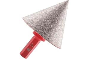 Brocas Chaflán Biselado Diamante 50mm - FOCSTOL Fresa Diamante con Mango Hexagonal para Agrandar y dar Forma Orificios Existentes en Azulejos para Porcelánico Cerámica Mármol Granito