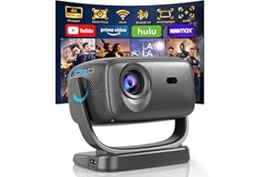 WEEJECTOR Vidéoprojecteur 4K [Focus Électrique/180°Tourner] 26000Lux Projecteur Home Cinéma avec WiFi 6 et Bluetooth,Zoom,Correction Trapèze,Natif 1080P Rétroprojecteur pour Smartphone iOS/Android