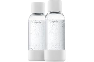 Mysoda Quick-Connect Ensemble de 2 Bouteilles d'eau de 0,5 l, réutilisables, en Plastique, sans BPA, Blanches