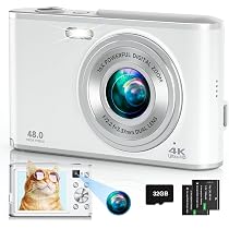 Aasonida 4K Digital Camera, Video Camera with Front Rear Lens ...