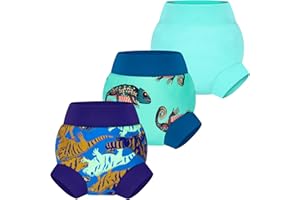 ‎BIG ELEPHANT BIG ELEPHANT Baby-Schwimmwindeln, 3 Stück, wiederverwendbar, verstellbar, waschbar, wasserdicht, für Jungen und Mädchen, 12–24 Monate