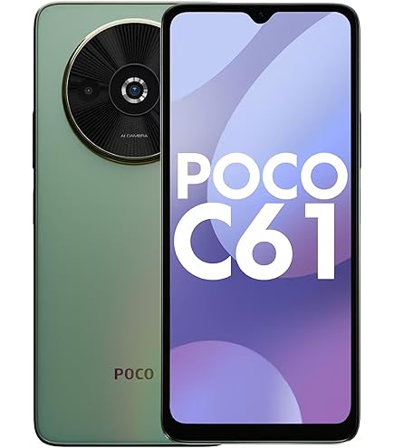 Refurbished) POCO C61 (Green, 4GB RAM, 64GB Storage) : Amazon.in