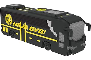 FOCO Oficjalny produkt licencjonowany Borussia Dortmund BRXLZ-Klocki 3D Piłka nożna Autobus podróży Zestaw budowy